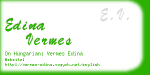 edina vermes business card